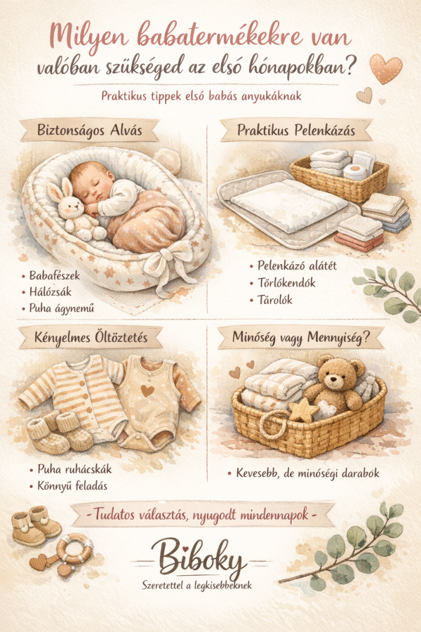 Milyen babatermékekre van valóban szükséged az első hónapokban?